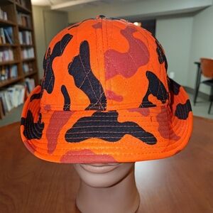 Vintage YoungAn Camo 3M Thinsulate Neon Orange Bucket Hat Size M